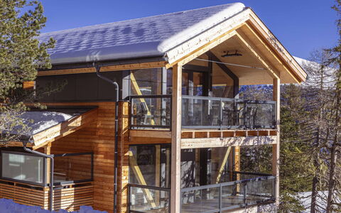 Turracher Höhe 160: Madera, Casa, Cabaña, Invierno, Balcón, Nieve, Congelación, Cuarto De Troncos, Vía Muerta, Porche