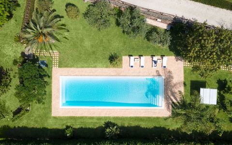Oasi Verde - Santa Maria La Stella, Sicilia: Planta, Agua, Edificio, Azur, Rectángulo, Piscina, Vegetación, El Terreno Del Lote, Diseño Urbano, Cuerpo De Agua