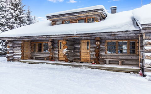 Villa Saaruakuja 3 As.1: Nieve, Invierno, Madera, Techo, Cabaña, Casa, Casa, Cuarto De Troncos, Congelación, \Choza