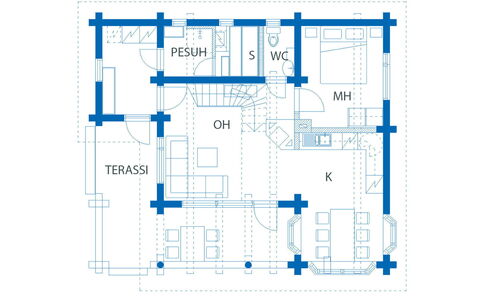 Villa Tunturitervakko: Mueble, Diseño De Interiores, Piso, Suelo, Mesa, Techo, Cocina Y Comedor Mesa, Encendiendo, Silla, Casa