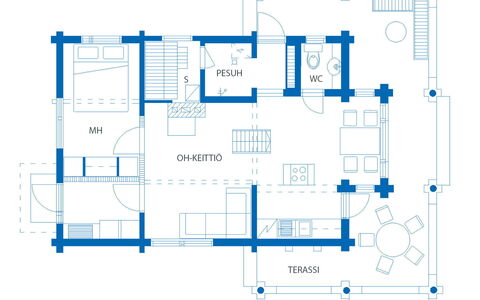 Villa Käpytikka: Cama, Mueble, Habitación, Diseño De Interiores, Lecho, Sábana, Piso, Madera, Suelo, Habitación