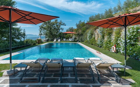 Villa Marlia: Agua, Planta, Nube, Cielo, Edificio, Propiedad, Piscina, Azur, Mueble Para Exteriores, Paraguas