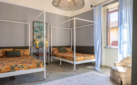 Sunset Sea View, Baratti, Populonia, Wifi, Ac: Cama, Habitación, Diseño De Interiores, Mueble, Suelo, Lecho, Piso, Sábana, Techo, Textil