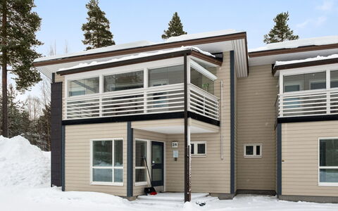 Vuokatinranta Suite 2 a: Vía Muerta, Casa, Cabaña, Invierno, Ventana De Guillotina, Congelación, Balcón, Nieve, La Luz Del Día