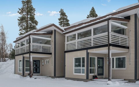 Vuokatinranta Suite 2 B: Vía Muerta, Casa, Invierno, Congelación, Cabaña, Nieve, Balcón, Porche, Ventana De Guillotina