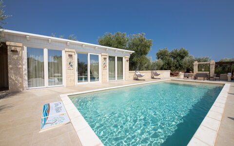 Terra Mater: Azul, Piscina, Material Compuesto, Inmuebles, Fuente De Agua, Sombra, Villa, Recurso, Loseta