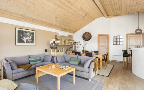Ljuba - 1.3Km from the Sea: Mueble, Diseño De Interiores, Sofá, Piso, Madera, Techo, Suelo, Sala, Habitación, Encendiendo