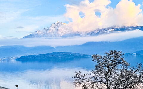Gravedona 787: Azul, Accidentes Geográficos Montañosas, Agua, Naturaleza, Invierno, Montaña, Paisaje Natural, Cordillera, Colina, Nieve