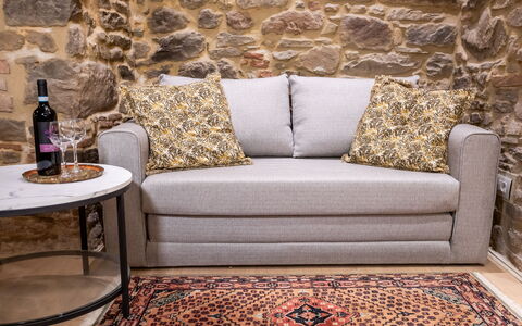 Maccari Suite: Mueble, Sofá, Amortiguar, Sala, Arrojar La Almohada, Almohada, Material Natural, Madera Dura, Sofa Cama
