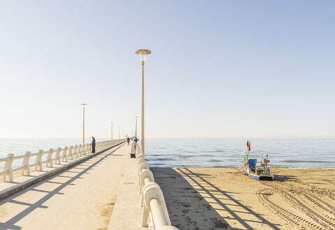 Casa Liliana Ac, Wifi, Forte Dei Marmi: Mar, Horizonte, Oceano, Costeras Y Los Accidentes Geográficos Oceánico, Costa, Playa, Apuntalar, Pasarela, Boardwalk
