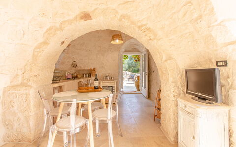 Trullo Della Quercia: Techo, Sala, Yeso