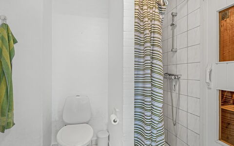 Nikolce - 300M to the Fjord: Pared, Asiento Del Baño, Arreglo De Tubería, Piso, Suelo, Baño, Baño, Diseño De Interiores, Cortina De La Ducha, Lavabo Del Baño