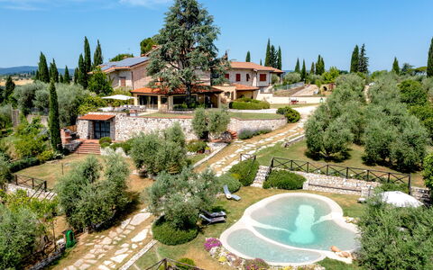 Villa Elsa di Bibbiano Pool, Sauna and View: Paisaje, Jardín, Paisajismo, Inmuebles, Hacienda, Recurso, Patio Interior, Villa, Casa De Campo, Yarda