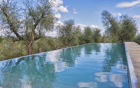 Villa del Mangia, 5Panoramic Pool and Chef Service: Azul, Material Compuesto, Piscina, Reflexión, Fuente De Agua, Piscina De Reflejo