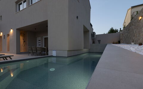 Ivica & Marica: Pared, Arquitectura, Piscina, Barrio Residencial, Casa, Material Compuesto, Hormigón, Inmuebles, Sombra, Diseño
