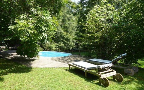 Chalet Fagarè, Pool, Sauna, Prosecco Hills: Jardín, Sombra, Piscina, Mueble Para Exteriores, Mueble, Césped, Patio Interior, Ocio, Paisajismo, Silla