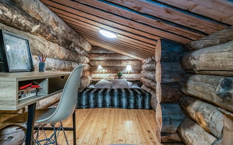 Tunturin Villa Pipo: Madera, Habitación, Techo, Casa, Sábana, Lecho, Madera Dura, Cama, Cuarto De Troncos, Linos