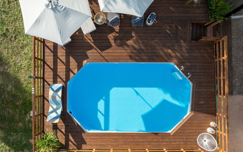 Podere la Botte, Pool, Lari: Azul, Piscina, Material Compuesto, Mueble Para Exteriores, Paraguas, Recurso, Eco Hotel, Ocio, Sombra, Sunlounger