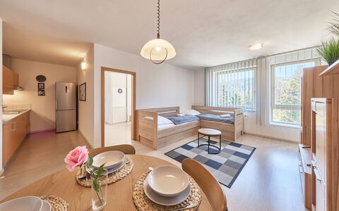 Harrachov Resident a: Diseño De Interiores, Mueble, Madera, Piso, Techo, Departamento, Suelo, Habitación, Silla, Sala