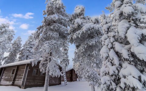 Kelokaltiokylä Mökki 58: Nieve, Invierno, Árbol, Rama, Madera, Cabaña, Paisaje, Casa, Congelación, Casa