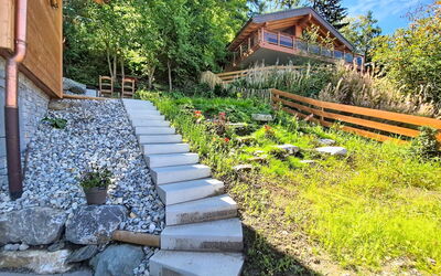 Nendaz 288: Arbusto, Jardín, Klippe, Escalera, Cobertura Del Suelo, Cabaña, Paisajismo, Pasarela, Yarda, Patio Interior