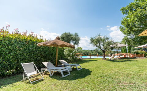 Agriturismo le Due Querce: Piscina, Mueble Para Exteriores, Recurso, Jardín, Sunlounger, Eco Hotel, Césped, Sombra, Inmuebles, Ocio