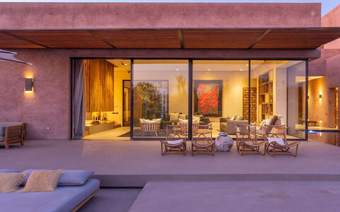 Villa Palmeraie: Arquitectura, Casa, Suelo, Material Compuesto, Piscina, Sombra, Inmuebles, Eco Hotel, Hormigón, Recurso