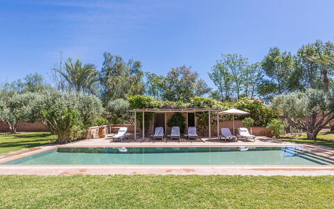 Villa Hasna: Árbol, Piscina, Recurso, Sombra, Jardín, Inmuebles, Paisajismo, Hacienda, Patio Interior, Mueble Para Exteriores