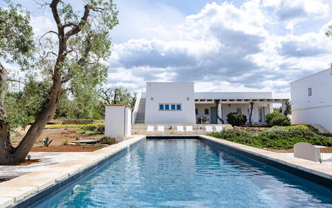 Villa Il Guaceto: Azul, Piscina, Casa, Inmuebles, Sombra, Fuente De Agua, Recurso, Paisajismo, Villa, Diseño