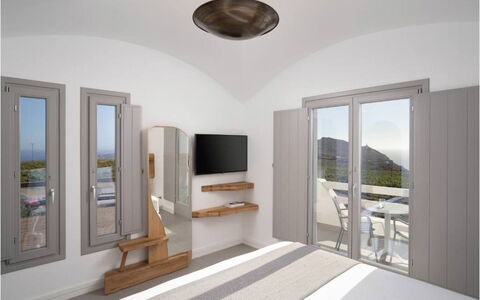 Villa Akrotiri: Diseño De Interiores, Mueble, Departamento, Silla, Villa, Balcón, Ático, Hotel