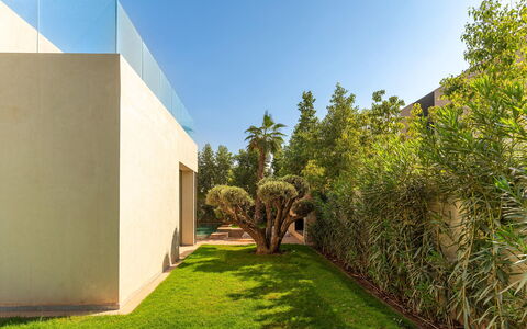 Villa Hamza: Arbusto, Jardín, Paisajismo, Inmuebles, Sombra, Diseño, Patio Interior, Yarda, Villa, Hacienda