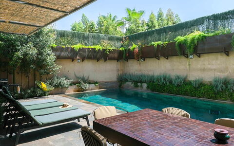 Villa Habiba: Piscina, Recurso, Jardín, Patio Interior, Eco Hotel, Mueble Para Exteriores, Paisajismo, Fuente De Agua, Patio, Hacienda