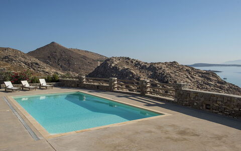 Villa Mycenaean: Azul, Piscina, Costa, Reservorio, Bahía, Zona Tropical, Promontorio, Sonido