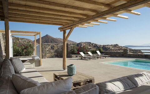 Villa Mycenaean: Sombra, Pérgola, Estructura Al Aire Libre, Mueble Para Exteriores, Recurso, Columna, Haz, Villa, Piscina