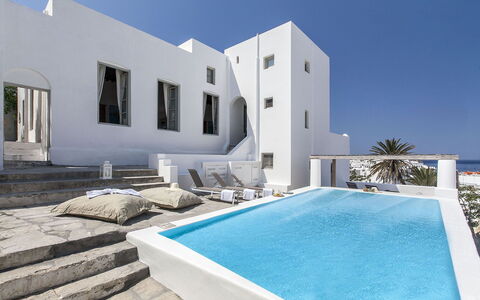 Halki Villa: Azul, Piscina, Villa, Hotel, Balcón, Recurso