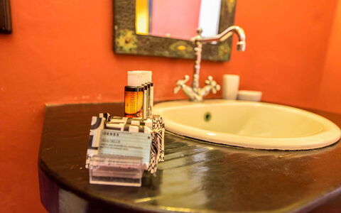 Mansion Sophia: Naranja, Lavabo Del Baño, Diseño De Interiores, Plomería, Arreglo De Tubería, Grifo, Habitación, Lavabo, Baño, Manchas De Madera