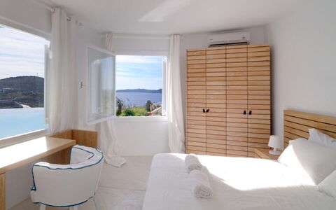 Villa Delos: Mueble, Mar, Costeras Y Los Accidentes Geográficos Oceánico, Habitación, Oceano, Linos, Costa, Recurso, Cama, Lecho