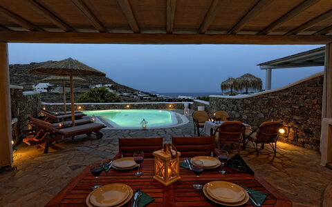 Villa Fos: Noche, Recurso, Piscina, Medianoche, Eco Hotel, Inmuebles, Villa, La Iluminación Del Paisaje, Mueble Para Exteriores, Hotel