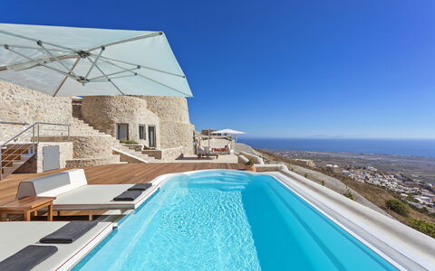 Villa Orestis: Azul, Piscina, Mar, Recurso, Oceano, Vacaciones, Ciudad De Vacaciones, Balneario, Hotel, Villa