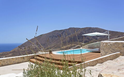 Villa Orestis: Piscina, Suelos De Madera, Villa