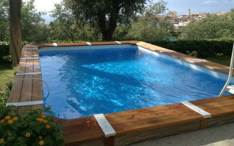 Villa Torre del Sole: Piscina, Material Compuesto, Ocio, Manchas De Madera, Patio Interior, Madera Dura, Fuente De Agua