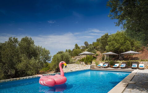 Villa Mallorca: Azul, Piscina, Mueble Para Exteriores, Recurso, Sunlounger, Ocio, Silla, Sillón, Vacaciones, Ciudad De Vacaciones