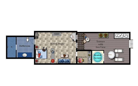Neli Suite: Piso, Suelo, Diseño De Interiores, Habitación, Mueble, Departamento, Techo, Diseño, Silla