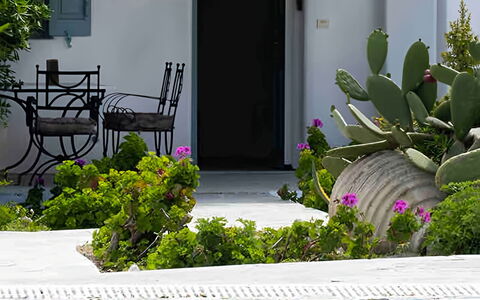 Mykonos Pool House 4: Azul, Piscina, Mueble Para Exteriores, Mueble, Recurso, Silla, Sombra, Eco Hotel, Sunlounger, Maceta