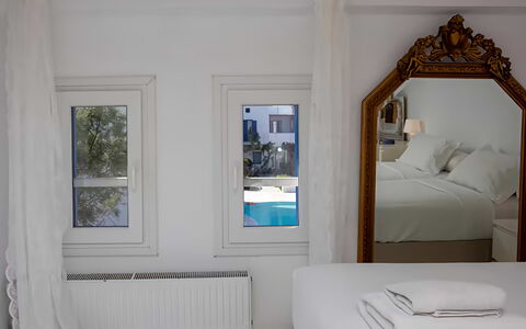 Mykonos Pool House 8: Departamento, Hotel, Habitación, Balcón, Lecho, Villa