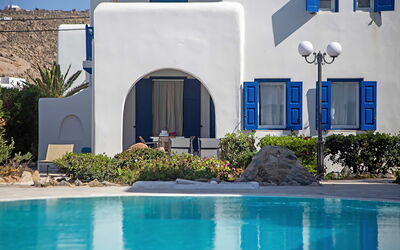 Mykonos Pool House 9: Azul, Piscina, Recurso, Hotel, Villa, Ciudad De Vacaciones