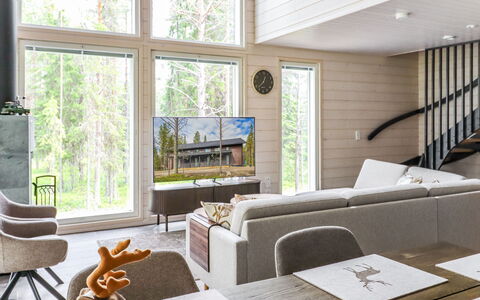 Villa Lumo: Diseño De Interiores, Madera, Mueble, Piso, Casa, Sala, Techo, Suelos De Madera, Suelo, Sofá