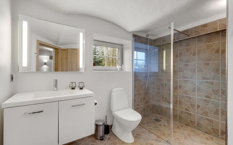 Blaguna - 9Km to the Fjord: Baño, Piso, Arreglo De Tubería, Diseño De Interiores, Suelo, Lavabo Del Baño, Lavabo, Mueble De Baño, Techo, Grifo