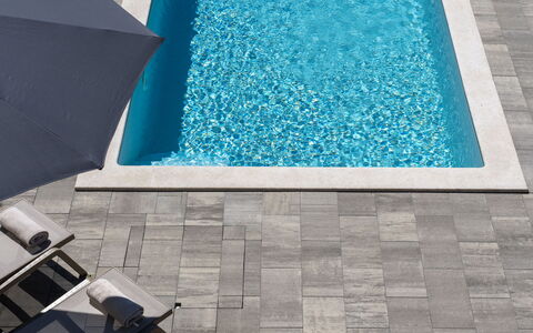 Dream: Piscina, Material Compuesto, Loseta, Hormigón, Mueble Para Exteriores, Losa, Sunlounger