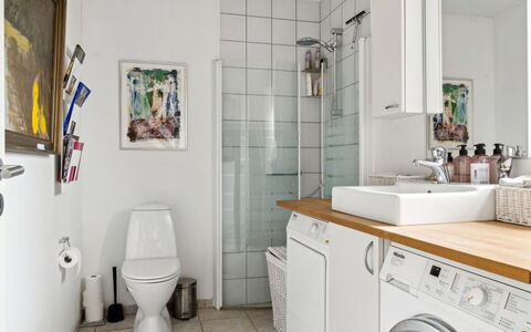 Arnke - 300M from the Sea: Diseño De Interiores, Lavadora, Arreglo De Tubería, Piso, Suelo, Lavabo, Cuarto De Lavado, Baño, Grifo, Plomería